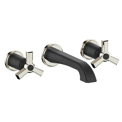 Vogt TM.Z3.1500.PB- Zehn Trim for Wall Mount Lavatory Faucet without Pop-Up Polished Nickel Matte Black