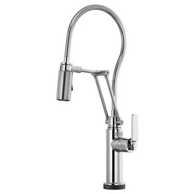Brizo 64144LF-PC- Smarttouch Articulating Faucet With Industiral Handle And Fi