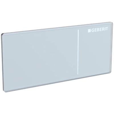 Geberit 115.635.SI.1- Geberit remote flush actuation type 70 for dual flush, for Sigma concealed cistern 8 cm: white glass | FaucetExpress.ca