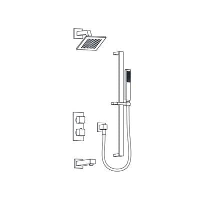 Aqualem TSKT3243-ABM- ''3-Way Thermostatic Shower Kit Trim Set (Rough-In valve request: HW2300.RI ) - FaucetExpress.ca