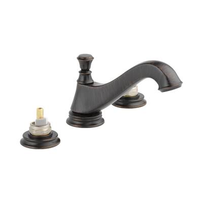 Delta 3595LF-RBMPU-LHP- 2H Wide Spread Lav - Low Arc Spout W/ Metal Pop-Up | FaucetExpress.ca