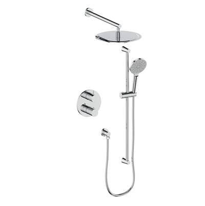 Vogt TM.WL.220.230.CC- Worgl Trim for 2-Way Thermostatic Set - 12' Rainhead and Handheld Chrome