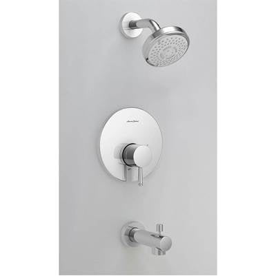 American Standard TU064508.002- Serin 1.75 Gpm/6.6 L/Min Tub And Shower Trim Kit W/Water-Saving 3-Function Shower Head, Double Ceramic Pressure Balance Cartridge W/Lever Handle