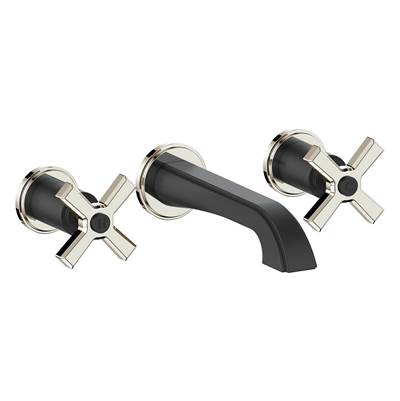 Vogt TM.Z4.1500.PB- Zehn Trim for Wall Mount Lavatory Faucet without Pop-Up Polished Nickel Matte Black