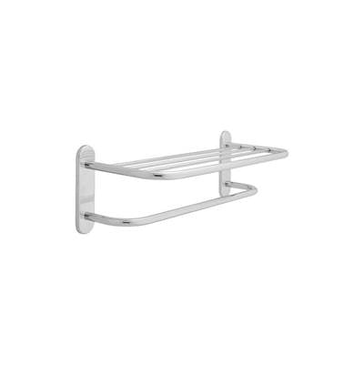 Delta 43024- 24''  Brass Towel Shelf W/ One Bar, Ch | FaucetExpress.ca