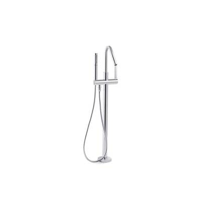 Kohler T97344-4-CP- Stillness® floor-mount bath filler trim with handshower | FaucetExpress.ca