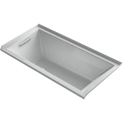 Kohler 1167-GHLW-95- Underscore Rectangle 60-in X 30-in Heated Bubblemassage Air Bath With Bask, Left Drain | FaucetExpress.ca