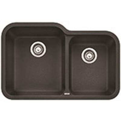 Blanco 401138- VISION U 1 ¾ Undermount Kitchen Sink, SILGRANIT® Anthracite | FaucetExpress.ca