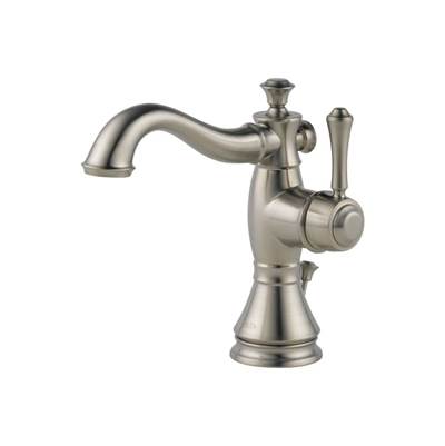 Delta 597LF-SSMPU- Single Hole - Single Handle-4'' Plate/Metal Pop-Up | FaucetExpress.ca