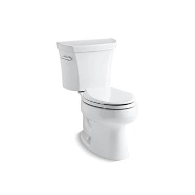 Kohler 3998-T-0- Wellworth® Two-piece elongated 1.28 gpf toilet with tank cover locks | FaucetExpress.ca