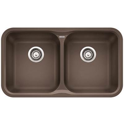 Blanco 400376- VISION U 2 Undermount Kitchen Sink, SILGRANIT®, Café | FaucetExpress.ca