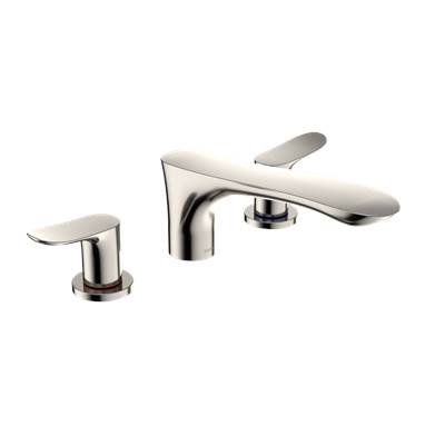 Toto TBG01201U#PN- TOTO GO Two-Handle Deck-Mount Roman Tub Filler Trim, Polished Nickel | FaucetExpress.ca