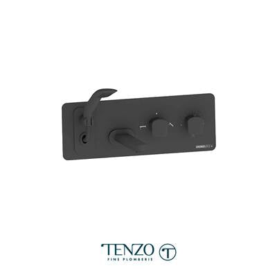 Tenzo F-DET73-BG - Trim For Wall Mount Tub Faucet With Retractable Hose Delano Brushed Gold
