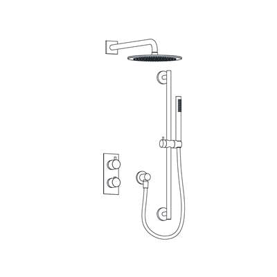 Aqualem TSKT2133-MB- 2-Way Thermostatic Shower Kit Trim Set (Rough-In Valve Req.: HW2200.RI) - FaucetExpress.ca