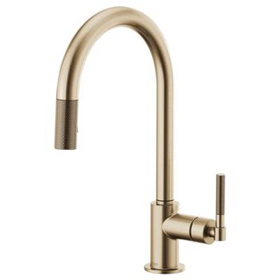 Brizo 63043LF-GL- Arc Spout Pull-Down, Knurled Handle | FaucetExpress.ca