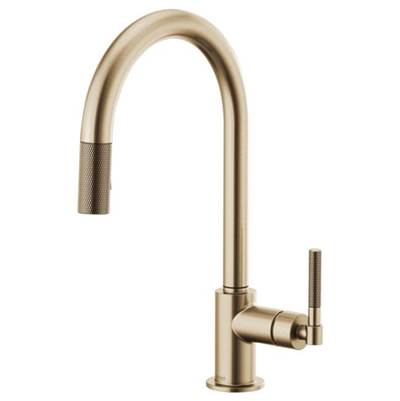 Brizo 63043LF-GL- Arc Spout Pull-Down, Knurled Handle | FaucetExpress.ca