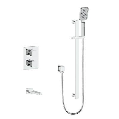 Vogt SET.NU.220.500.CC- 2-Way Thermostatic Set - Handheld and Spout Chrome
