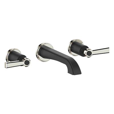 Vogt BF.Z1.1500.PB- Zehn Wall Mount Lavatory Faucet without Pop-Up Polished Nickel Matte Black