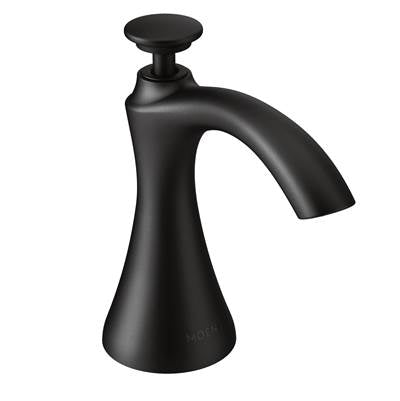 Moen S3946BL- Transitional Soap Dispenser in Matte Black