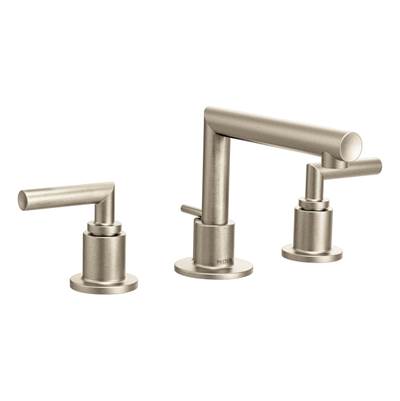 Moen TS43002BN- Arris 8 in. Widespread 2-Handle Bathroom Faucet Trim Kit in Brushed Nickel (Valve Not Included)