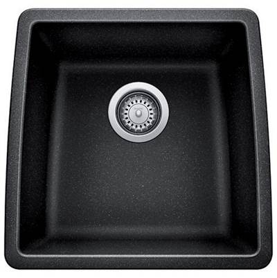 Blanco 401841- PERFORMA U Bar/Prep Sink, Undermount, SILGRANIT®, Anthracite | FaucetExpress.ca