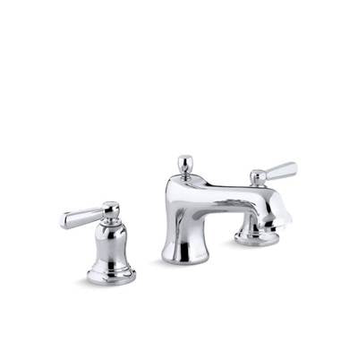 Kohler T10585-4-CP- Bancroft® Bath faucet trim for deck-mount high-flow valve with non-diverter spout and metal lever handles, valve not included | FaucetExpress.ca