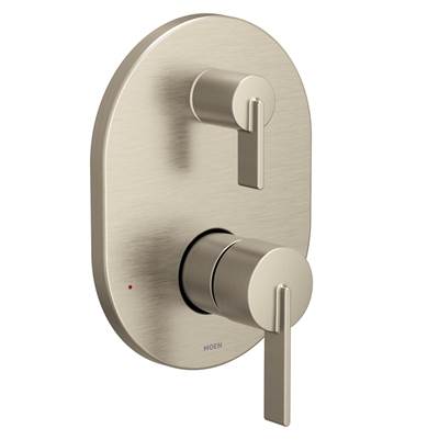 Moen UT3331BN- Cia M-Core 3-Series 2-Handle Shower Trim With Integrated Transfer Valve In Brushed Nickel (Valve Sold Separately)