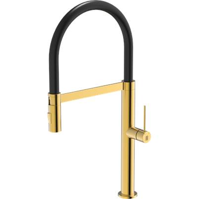 Zomodo KTC019-EGD- Crystal 19 Kitchen Faucet - Black/Gold - FaucetExpress.ca