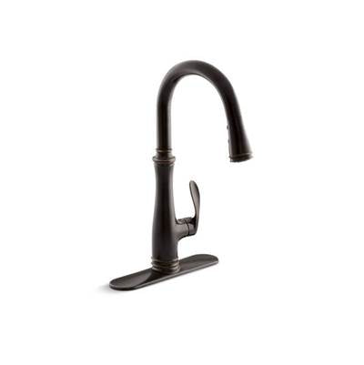 Kohler 560-2BZ- Bellera® single-hole or three-hole kitchen sink faucet with pull-down 16-3/4'' spout and right-hand lever handle, DockNetik magnetic | FaucetExpress.ca