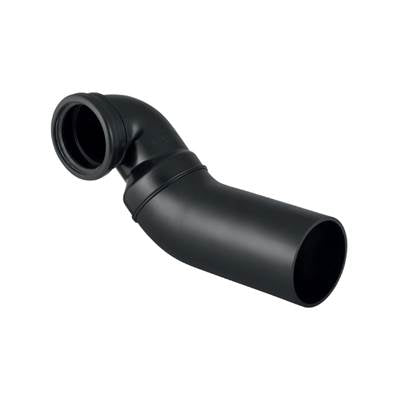 Geberit 366.913.16.1- Geberit PE connection bend 90 Degrees for wall-hung WC, offset to the left, with extension: d90mm d1=90mm | FaucetExpress.ca