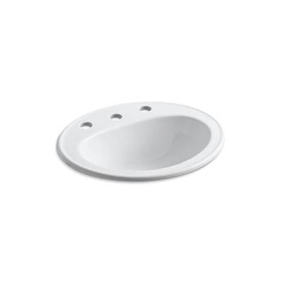 Kohler 2196-8-0- Pennington® Drop-in bathroom sink with 8'' widespread faucet holes | FaucetExpress.ca