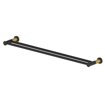 Vogt BA.0508.GB- Drava Double Towel Bar Matte Gold Matte Black