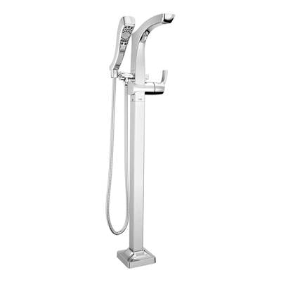 Delta T4752-FL- Floor Mount Tub Filler With Handshower | FaucetExpress.ca