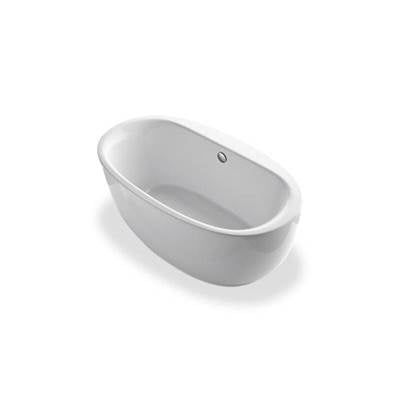 Kohler 6369-0- Sunstruck® 66'' x 36'' oval freestanding bath with fluted shroud and center drain | FaucetExpress.ca