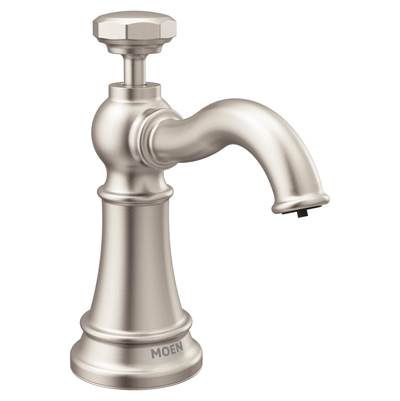 Moen S3955SRS- Paterson Deck Mounted Kitchen Soap Dispenser with Above the Sink Refillable Bottle, Spot Resist Stainless