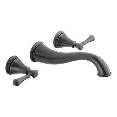 Delta T3597LF-RBWL- Two Handle Wall Mount Lavatory Faucet Trim | FaucetExpress.ca