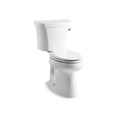 Kohler 3949-UR-0- Highline® Comfort Height® Two-piece elongated 1.28 gpf chair height toilet with right-hand trip lever, insulated tank and 14'' rough-in | FaucetExpress.ca
