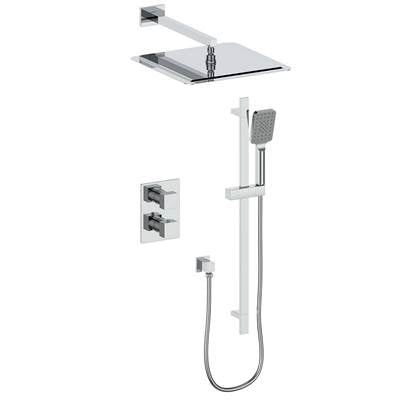 Vogt TM.KG.220.230.CC- Kapfenberg Trim for 2-Way Thermostatic Set - 12' Rainhead and Handheld Chrome