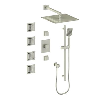 Vogt SET.KG.142.930.BN- Kapfenberg Thermostatic Shower System with In-Wall Body Jets 3/4' Brushed Nickel