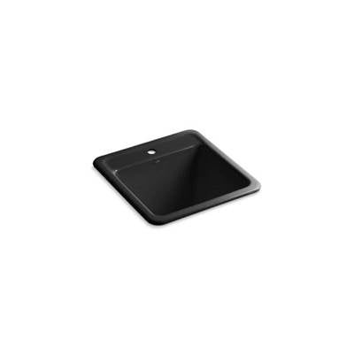 Kohler 19022-1-7- Park Falls 21'' x 22'' x 13-3/4'' Top-mount/undermount utility sink with single faucet hole | FaucetExpress.ca