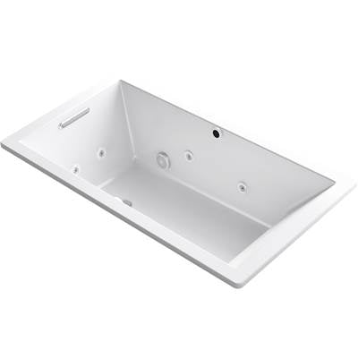 Kohler 1173-XHGH-0- Underscore Rectangle 66-in X 36-in Heated Bubblemassage Air Bath With Whirlpool, Reversible Drain | FaucetExpress.ca