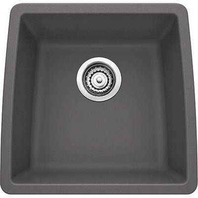 Blanco 401844- PERFORMA U Bar/Prep Sink, Undermount, SILGRANIT®, Cinder | FaucetExpress.ca