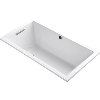 Kohler 1168-GHW-0- Underscore Rectangle 60-in X 32-in Heated Bubblemassage Air Bath With Bask, Reversible Drain | FaucetExpress.ca
