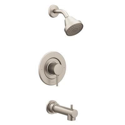 Moen T2193BN- Align Posi-Temp Pressure Balancing Modern Tub and Shower Trim Kit, Valve Required, Brushed Nickel