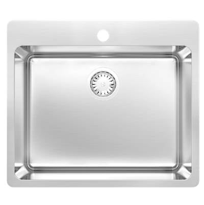 Zomodo ZLC130T- Zeffiro, Laundry Sink, Lrg Single Sink - Tap Ledge, 16ga, R25 - FaucetExpress.ca