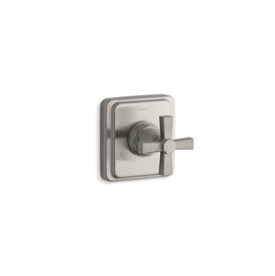 Kohler T13175-3A-BN- Pinstripe® Valve trim with Pure design cross handle for transfer valve, requires valve | FaucetExpress.ca