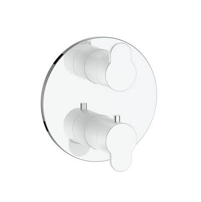 Vogt TM.LN.320.CW- Lusten Trim for 3-Way Thermostatic Valve Chrome Glossy White