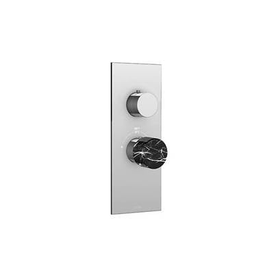 Aquabrass - Srm01 Marmo Trim Set - Black - T12001 Valve