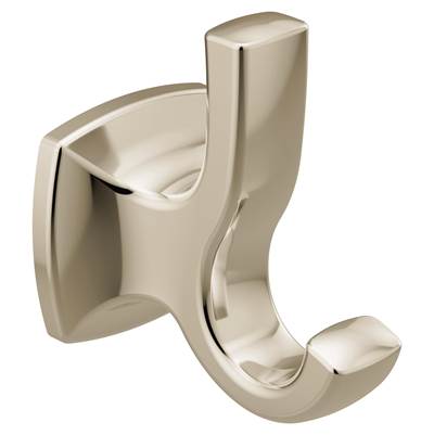 Moen YB5103NL- Voss Polished Nickel Double Robe Hook