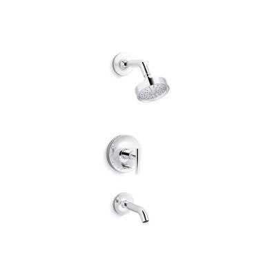 Kohler T14420-4G-CP- Purist® Rite-Temp® bath and shower trim with lever handle and 1.75 gpm showerhead | FaucetExpress.ca